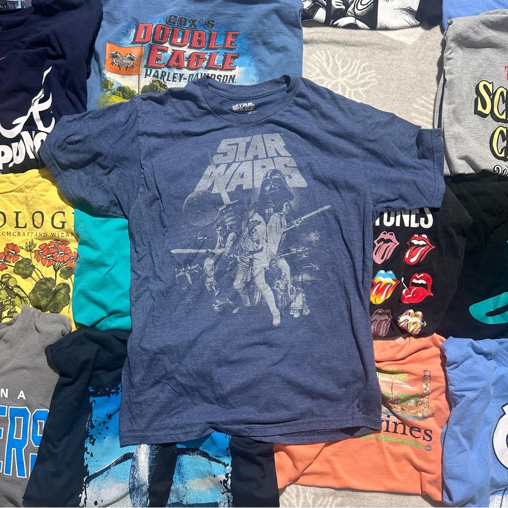 Star Wars M Gray T-Shirt Darthvader Princess Leia Luke Skywalker Chewbacca